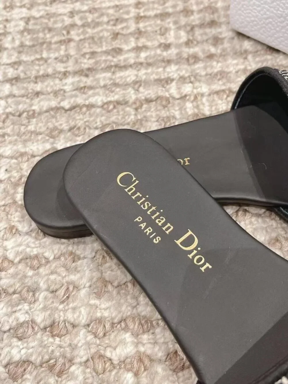 Christian Ｄior Dway Slide Sandal Black